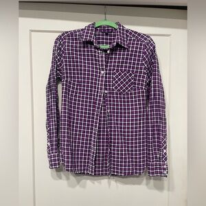 American Eagle Outfitters Purple Plaid Shirt